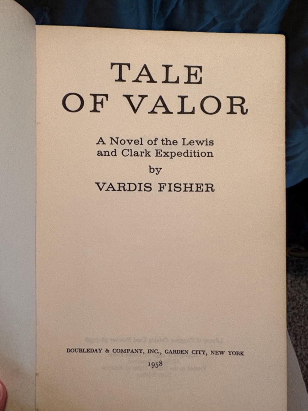 Tales of Valor- Vardis Fisher, First Edition with letter